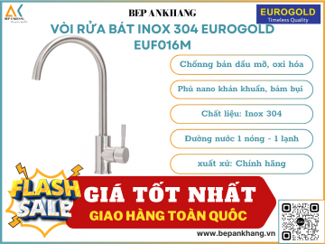 Vòi rửa bát inox 304 Eurogold  EUF016M
